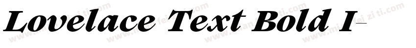Lovelace Text Bold I字体转换